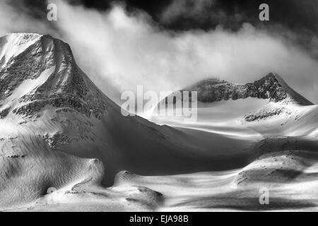 Paysage d'hiver, Laponie, Suède Banque D'Images