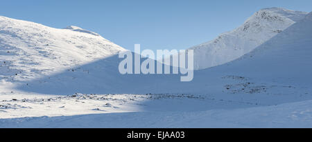 Paysage d'hiver, Laponie, Suède Banque D'Images