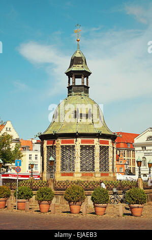 Réservoir d'eau de la ville hanséatique de Wismar, Allemagne Banque D'Images