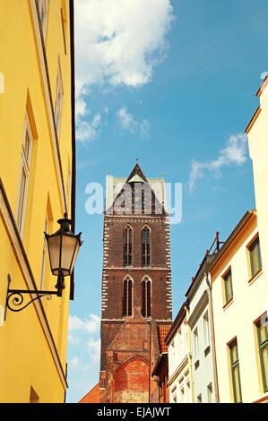 Église de Sainte Marie Wismar Allemagne Banque D'Images