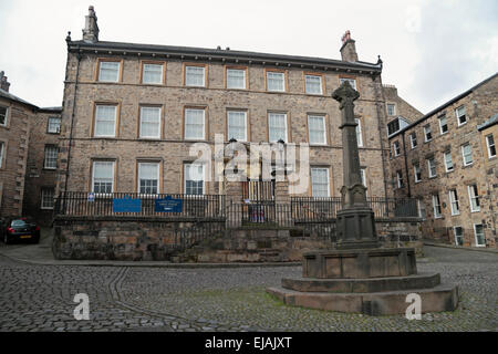 Les logements des juges Town House et musée Gillow à Lancaster, Lancashire, Royaume-Uni. Banque D'Images