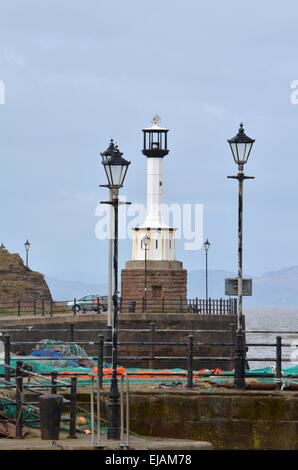 Maryport Phare est un petit phare situé dans Bristol, Cumbria, Angleterre. Banque D'Images