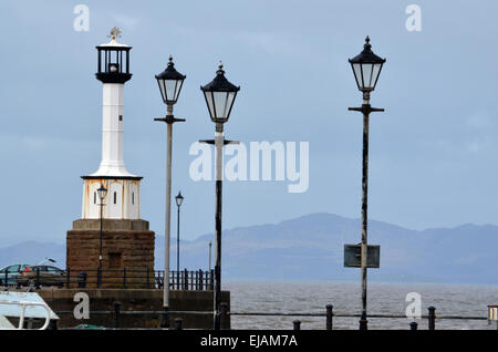 Maryport Phare est un petit phare situé dans Bristol, Cumbria, Angleterre. Banque D'Images