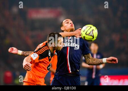 Gregory VAN DER WIEL/Romain PHILIPPOTEAUX - 20.03.2015 - Paris Saint Germain/Lorient - 30e journee Ligue 1.Photo : Dave Winter/Icon Sport Banque D'Images