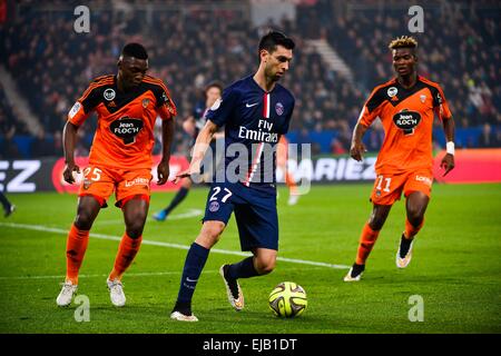 Javier PASTORE - 20.03.2015 - Paris Saint Germain/Lorient - 30e journee Ligue 1.Photo : Dave Winter/Icon Sport Banque D'Images