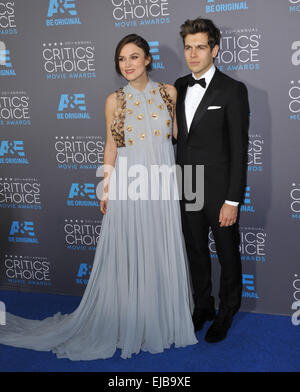 LOS ANGELES, CA - 15 janvier 2015 : Keira Knightley & mari James Righton au 20e Congrès Critics' Choice Movie Awards au Hollywood Palladium. Banque D'Images