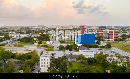 Vue aérienne de Miami Downtown Banque D'Images