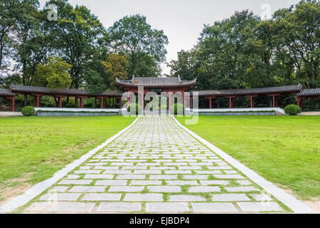 Le jardin long couloir Banque D'Images