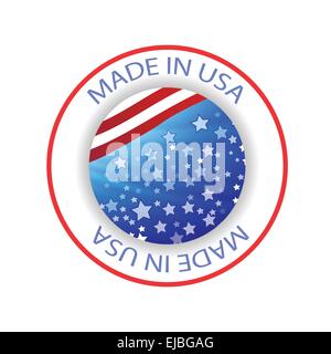 L'étiquette made in USA Banque D'Images
