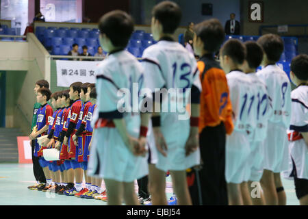 Vue générale, le 22 mars 2015, le handball : JHL Junior League soirée de remise des prix au gymnase Komazawa à Tokyo, Japon. © Yohei Osada/AFLO SPORT/Alamy Live News Banque D'Images