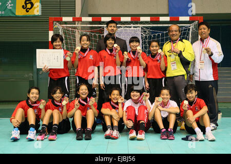 Corazon Ryukyu (groupe de l'équipe Junior Corazon Jr), le 22 mars 2015, le handball : JHL Junior League soirée de remise des prix au gymnase Komazawa à Tokyo, Japon. © Yohei Osada/AFLO SPORT/Alamy Live News Banque D'Images