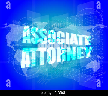 Procureur adjoint mots sur écran digital Banque D'Images