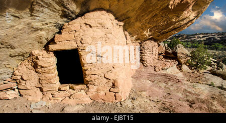 Ruines antiques Puebloan près de Blanding (Utah) Banque D'Images