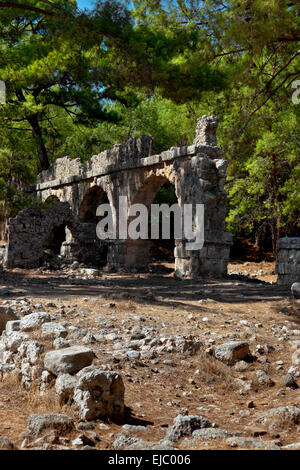 Vieille ville de Phaselis à Antalya, Turquie Banque D'Images