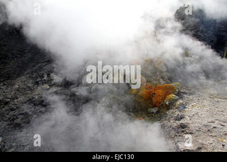 Solfatara Pozzuoli cratère volcanique Banque D'Images