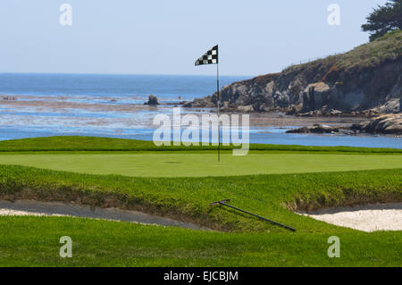 Parcours de golf sur l'Océan Banque D'Images