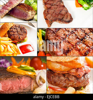 Des plats de boeuf collage Banque D'Images