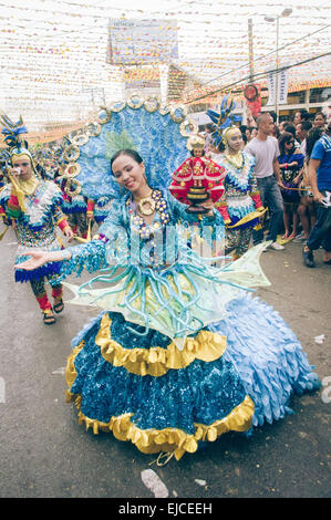 Festival de sinulog à Cebu aux Philippines Banque D'Images