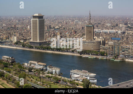 Vue aérienne du Caire Banque D'Images