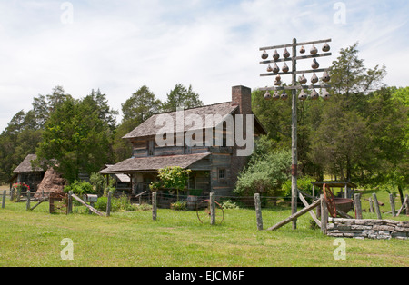 New York, Norris, Museum of Appalachia, farm house Banque D'Images