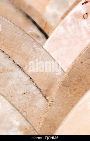 Les bobines de câble dans une rangée Banque D'Images