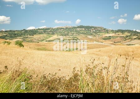 Vue de la ville de Toscane Volterra Banque D'Images