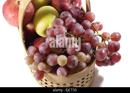 Les pommes et les raisins Banque D'Images