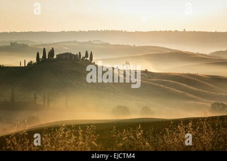 Vue panoramique du paysage typique de la Toscane Banque D'Images