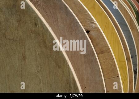 disques en bois, Banque D'Images