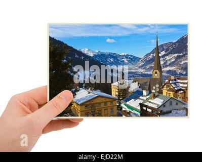 Bad Gastein Autriche photographie dans la main Banque D'Images