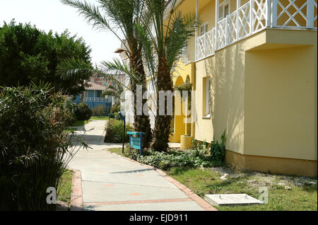 Villas et hôtel de grande classe dans le jardin de la Turquie. Banque D'Images