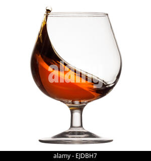 Touche de cognac en verre Banque D'Images