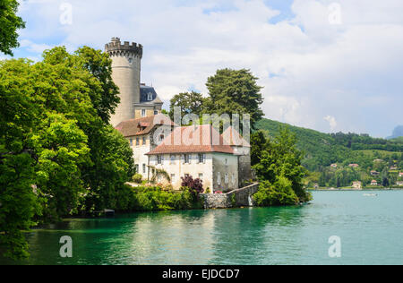 Châteauvieux château sur le lac d'Annecy Talloires, Haute-Savoie, Rhône-Alpes, France Banque D'Images