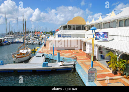 Marina, à Marigot, Saint Martin, Antilles françaises, Caraïbes Banque D'Images