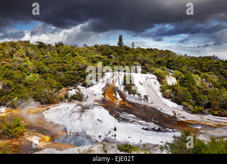 Zone geotermal Orakei Korako, Nouvelle-Zélande Banque D'Images