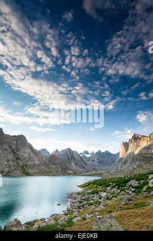 Titcomb Bassin, Wind River Range, Bridger Teton National Forest, Pinedale, Wyoming. Banque D'Images