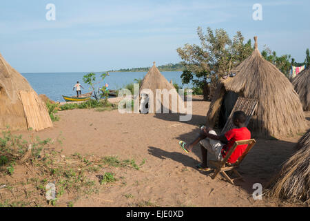 Ukara island. Le lac Victoria. La Tanzanie. Banque D'Images