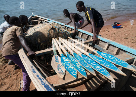 Ukara island. Le lac Victoria. La Tanzanie. Banque D'Images