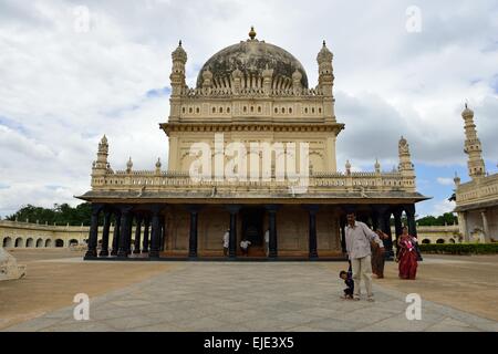 D'été de Tipu Sultan Palace en Srirangapatna, Karnataka, Inde Banque D'Images