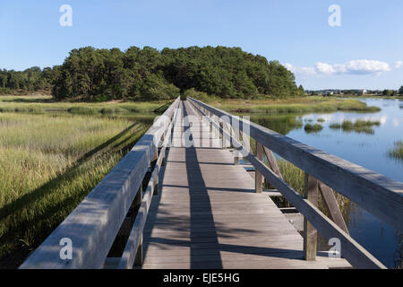 Oncle Tim's Bridge à Wellfleet, Massachusetts sur Cape Cod. Banque D'Images