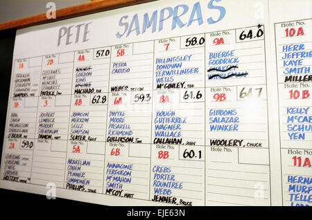 Thousand Oaks, CA - 29 février : tableau de bord au cours de la Classique de golf de Pete Sampras à Thousand Oaks, Californie le 29 février 2000. Banque D'Images