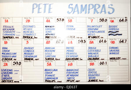Thousand Oaks, CA - 29 février : tableau de bord au cours de la Classique de golf de Pete Sampras à Thousand Oaks, Californie le 29 février 2000. Banque D'Images