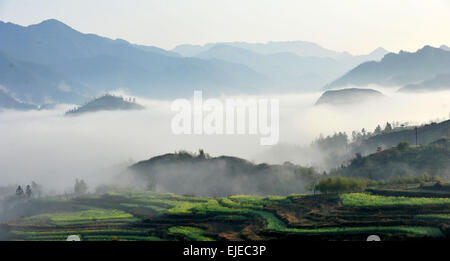 Cuozaoshan. 24Th Mar, 2015. Photo prise le 24 mars 2015 présente le matin, décor d'Jiapeng Ville de Jixi, comté de la Chine de l'est la province d'Anhui. © Xu Zhenhua/Xinhua/Alamy Live News Banque D'Images