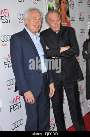 LOS ANGELES, CA - 7 NOVEMBRE 2014 : Administration Jean-Pierre Dardenne & Luc Dardenne au Festival de projection de leur film "deux jours, une nuit" à l'Egyptian Theatre, à Hollywood. Banque D'Images