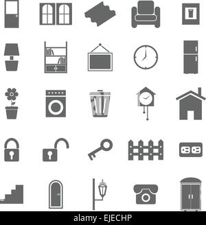 Les icônes maison sur fond blanc, stock vector Illustration de Vecteur