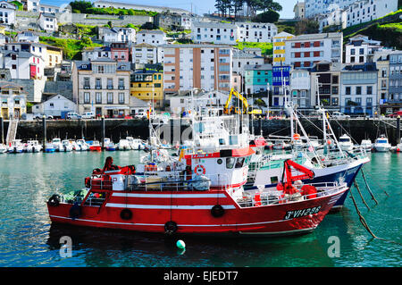 Luarca est la principale ville dans la municipalité de Valdés dans les Asturies, Espagne Banque D'Images