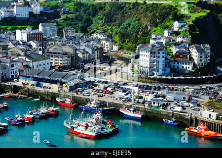 Luarca est la principale ville dans la municipalité de Valdés dans les Asturies, Espagne Banque D'Images