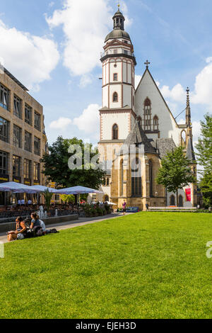 Église Saint-thomas, Leipzig, Saxe, Allemagne Banque D'Images