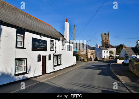 Le seau de sang Phillack Cornwall ; UK Banque D'Images