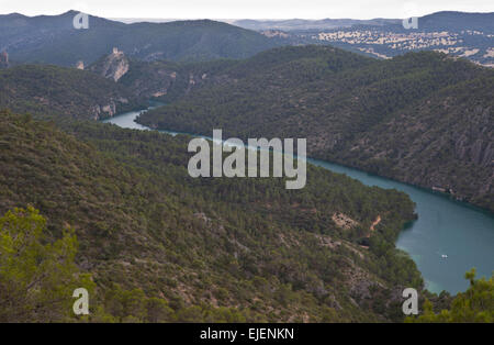 Marsh paysages spectaculaires de barrages et les forêts de La Alcarria, Guadalajara, Espagne Banque D'Images